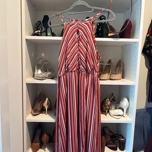 Orange stripped dress